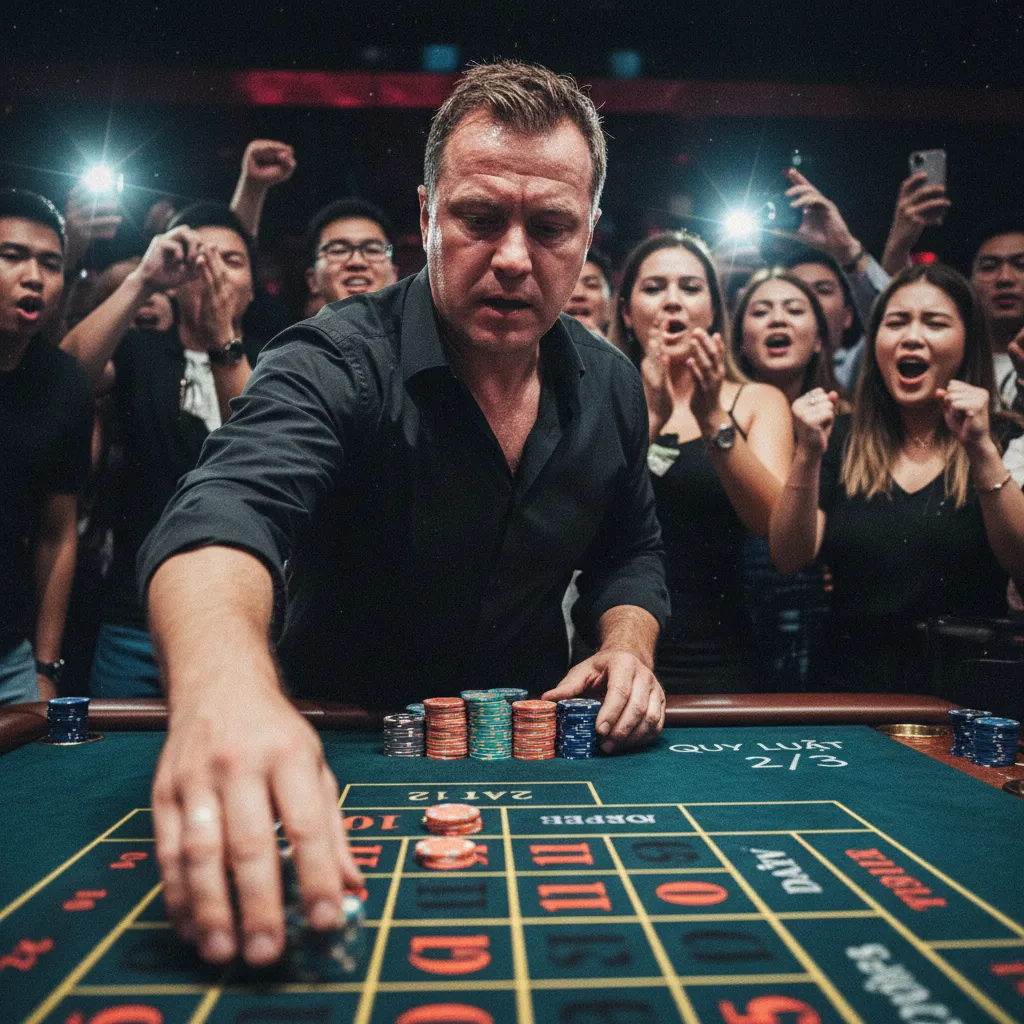 Bàn cược Roulette với các khu vực cược tá và cột